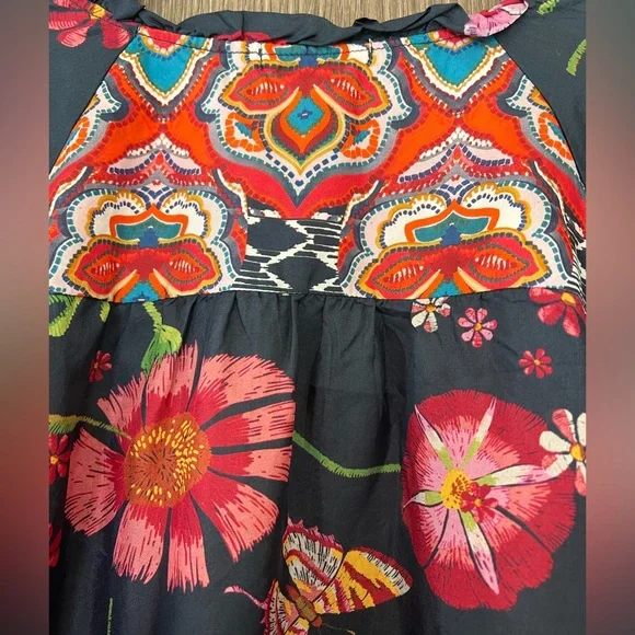 Johnny Was Multicolor Floral Blouse - Picture 9 of 9